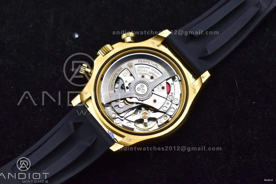 Strap SH4131 1:1 Daytona QF Oysterflex Diamonds V6 Black Best YG Dial on Edition (Weighted) 126518 0403